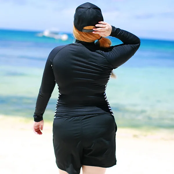 

New Style Split Type Large Size Plus-sized Long Sleeve Trousers Jellyfish Surfing Snorkeling Bathing Suit