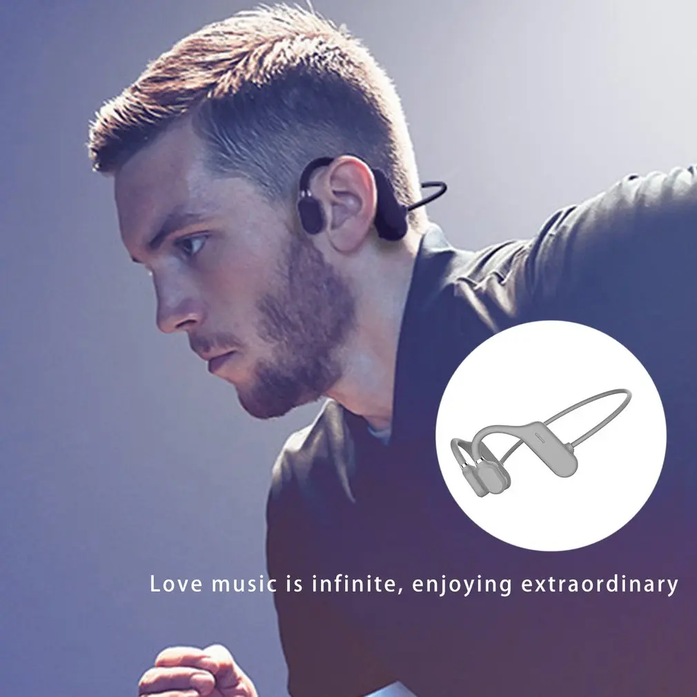 Bluetooth 5 0 Earphone Headphones For Sports Bone Conduction Earphone Wireless Not In Ear Headset IPX6 Waterproof Ear Hook