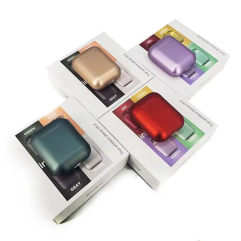 Inpods 12 TWS 5,0, беспроводные наушники, bluetooth-гарнитуры, стерео наушники, Macaroon Siri, авто парные, всплывающие, HD микрофон для iPhone, android