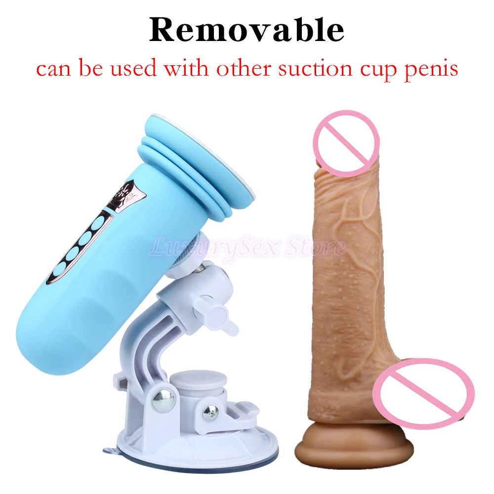 Tanie Realistyczne Dildo Sex Penis wbijanie automatyczne Sex Machine dla większości przyssawek Dildo dla kobiet Masturbator teleskopowy Sex Gun