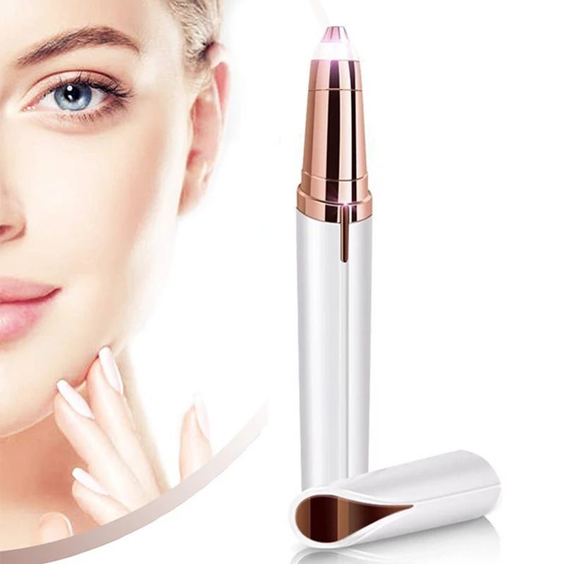 

Multifunction Eyebrow Trimmer Pen Electric Brows Shaver Instant Painless Eyebrow Razor with LED Light Batteries Not Included