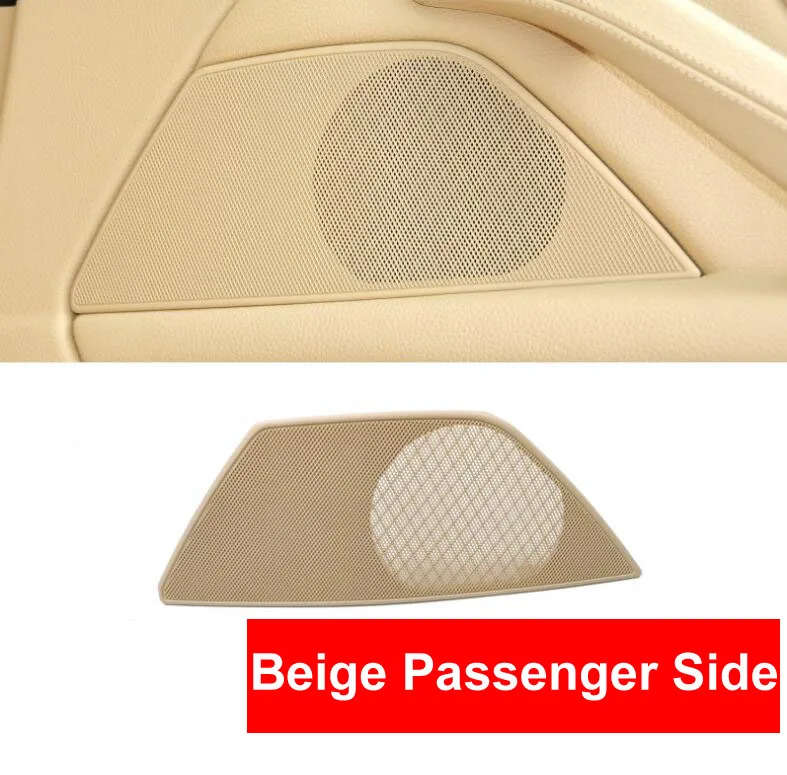 Car Styling Inner Decoration Interior Door Horn Speaker Sound Audio Cover Cap Cream Black Gray For BMW 5 Series F10 F18 5 series - Цвет: Beige passenger