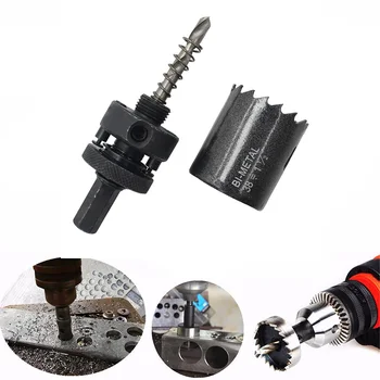 

38-114mm Fire Pipe Hole Opener Three-way Drilling Tool for Gypsum Board Wood Plastic