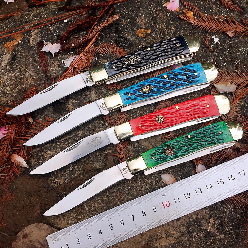 [WATCHMAN W008] Slip Joint multi blade Pocket knife modern tradtional folding knives folder bone