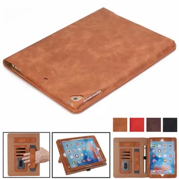 

New 2017 2018 Case For Apple iPad Air Air 2 9.7 inch Protective Smart cover Retro Leather Tablet For iPad 9.7" Cases Covers