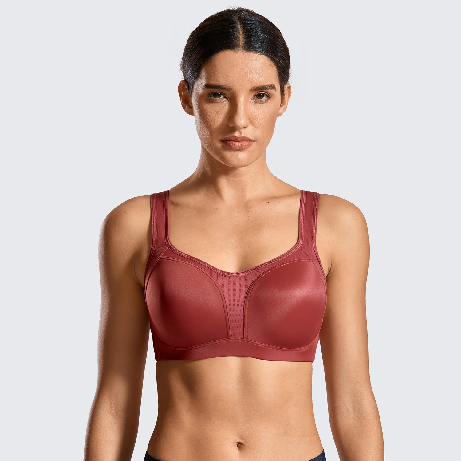 Agate Red05 SYROKAN женский спортивный бюстгальтер на косточках с твердой поддержкой - Цвет: Agate Red05