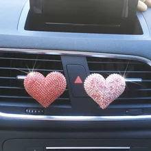 Прекрасный автомобильный воздушный зажим для освежителя с сердечком, диффузор для парфюма, автомобильный свежий воздух на выходе, парфюмерный зажим, автомобильный орнамент, Стайлинг