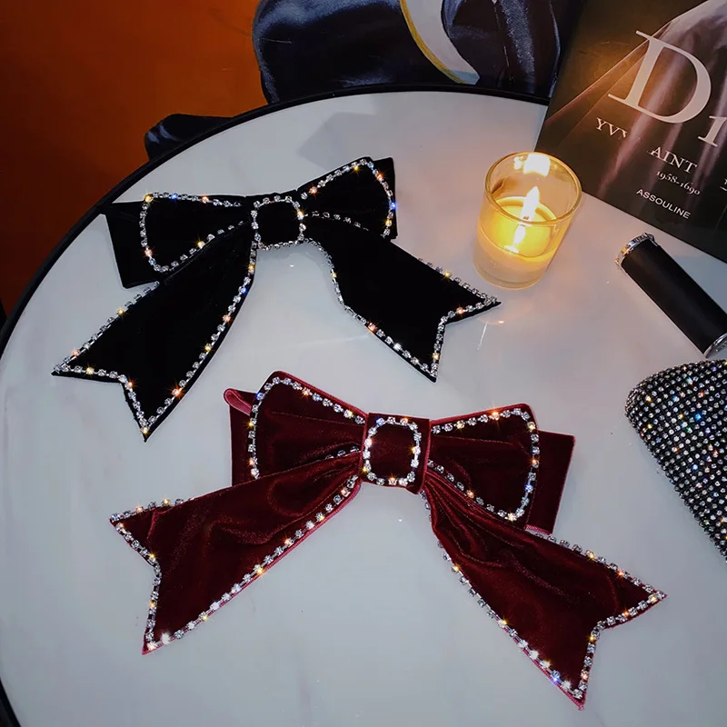 [VVV] 韓国☆Princess Velvet Mid Ribbon Hairpin PRINCESS VELVET MID RIBBON HAIRPIN _ BLACK - VVV | 60