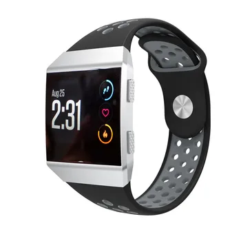 

Apple Watch Band Fashion Double Color Sport Silicone Bracelet Strap Band For Fitbit Ionic BK Band Length 240mm ремешок для часов
