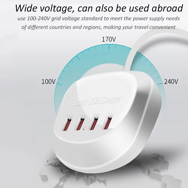 Универсальное зарядное устройство ce rohs 5 В/2 а для samsung Huawei автомобильное usb 4 0