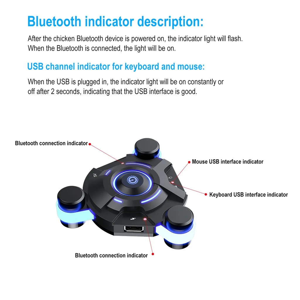 Лидер продаж продуктов Портативный Мобильный Bluetooth адаптер игровая клавиатура мышь конвертер для PUBG поддержка прямой доставки