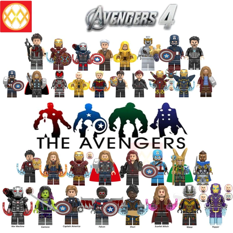 

Single Scarlet witch Iron man Thor Captain America Thor Loki Hawkeye super hero Endgame Building Blocks Toys for Children Gifts