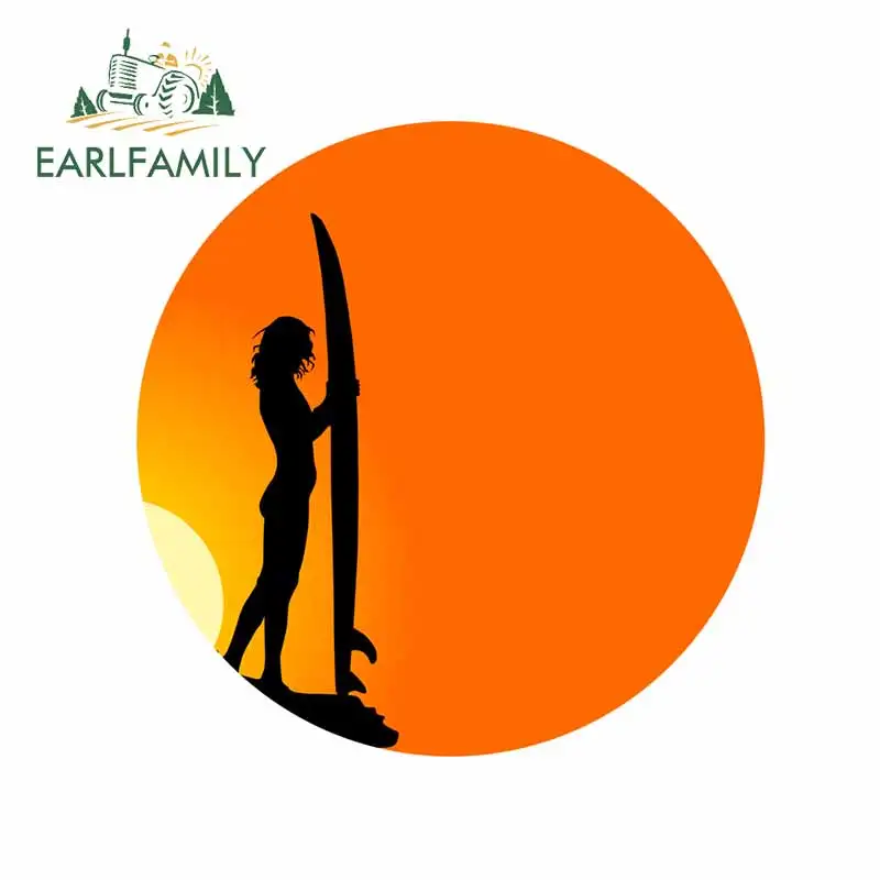 EARLFAMILY 13 см x 12 8 для женщин автомобильные наклейки и Переводные картинки серферов