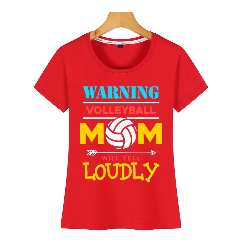 Tops T Shirt Women funny volleyball mom 