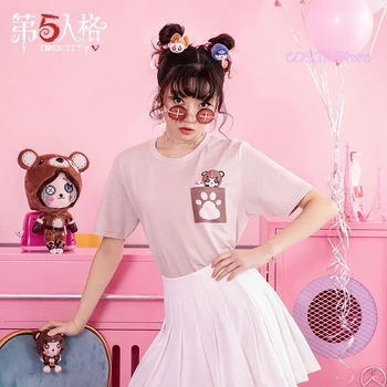 

Anime Identity V Tracy Reznik mechanic Summer Casual T-shirt Cosplay Costume Men Women Student Loose Fashion Unisex Tee Tops