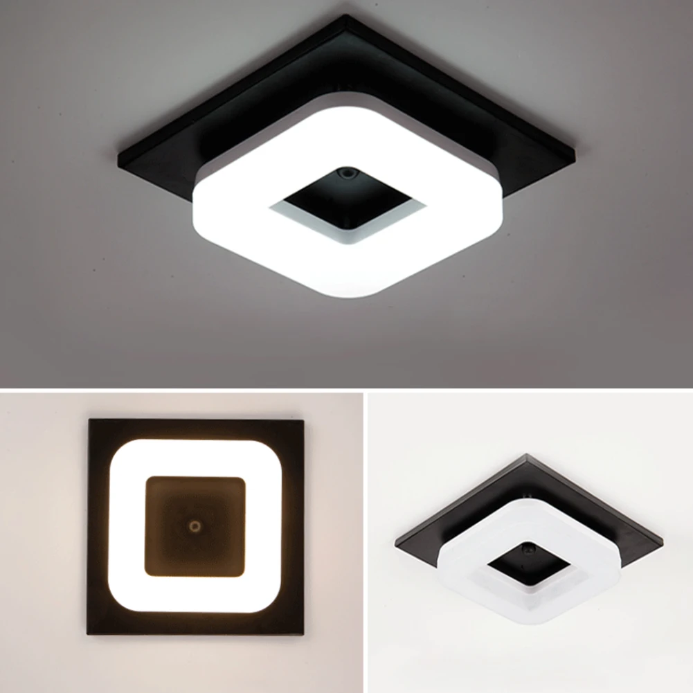 Decorative Modern Flush Living Room Square Shape Surface Mounted Porch Balcony LED Lamp Hallway Artpad 12W Home Ceiling Light