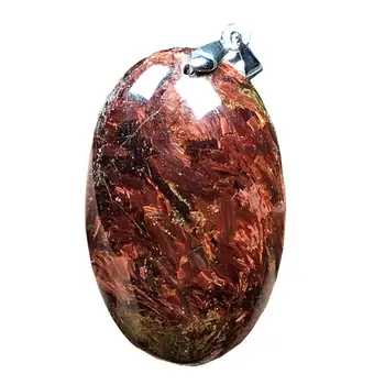 

Necklace Pendant Pietersite Jewelry For Woman Lady Man Natural Red Crystal Silver 36x23x7mm Beads Namibia Energy Gemstone AAAAA