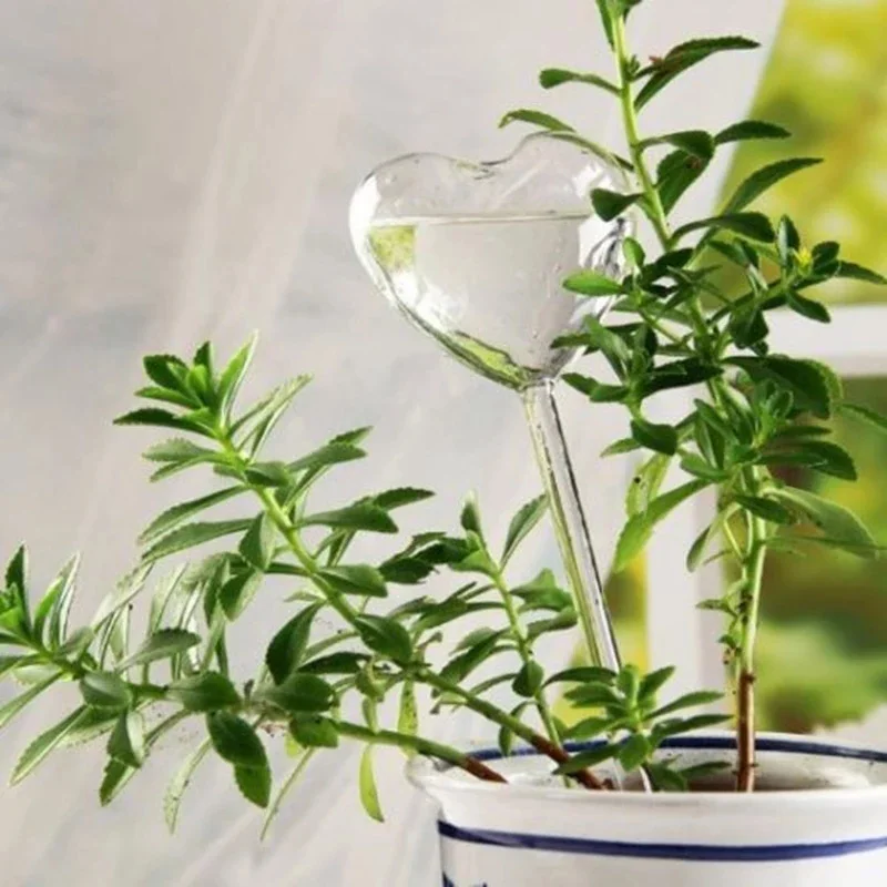 1pc New Automatic Flower Watering Device Plant Waterer Self Watering Globes Bird Shape Hand Blown Clear PVC Aqua Bulbs