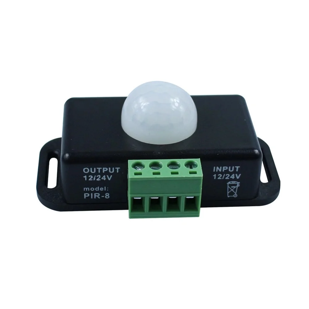 12V 24V Mini PIR Motion Sensor Detector Switch for LED Strip Ruban Light Tape SMD 5050 3528 Infrared Detection 6A 12 Volt 24Volt (8)