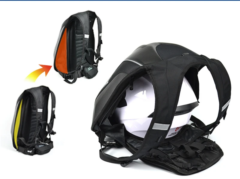 Мотоциклетный рюкзак из углеродного волокна, уличный спортивный рюкзак для езды по бездорожью, сумка для шлема, Мужская водонепроницаемая сумка для путешествий