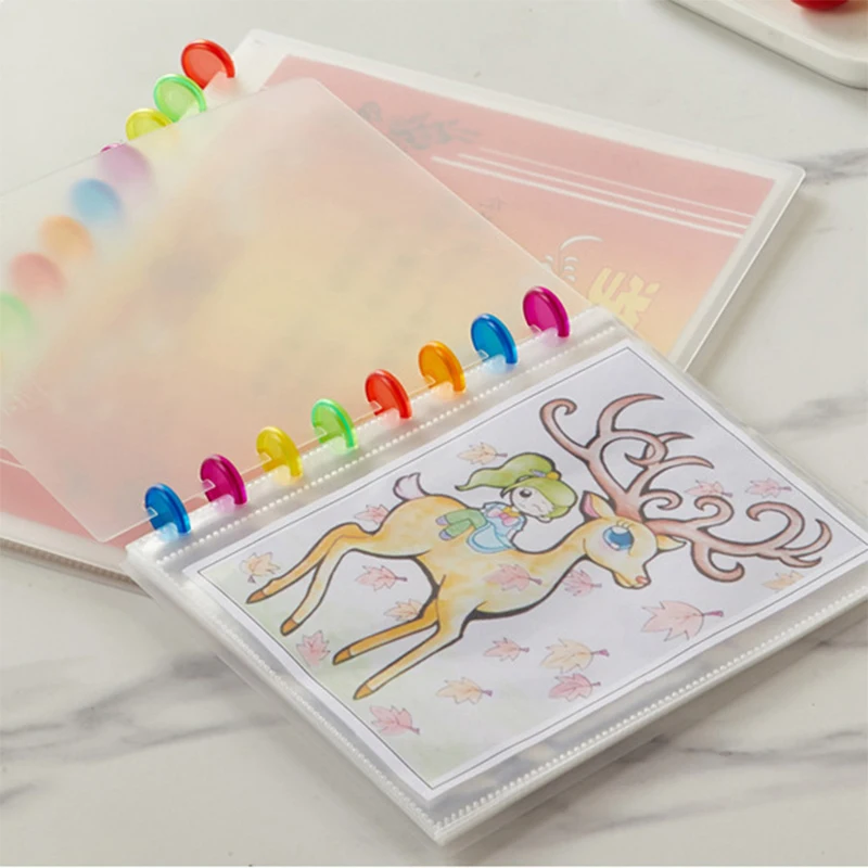 A4/A5 Convenient File Folder Mushroom Hole Document Bag Loose Leaf Storage Holder Transparent Inner Page Replace Photo Album file folder file holder document storage bag