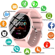 

2021 Fashion Full Touch Screen Smart Watch Women Heart Rate Multifunctional Sports Fitness Waterproof Smartwatch Men Woman