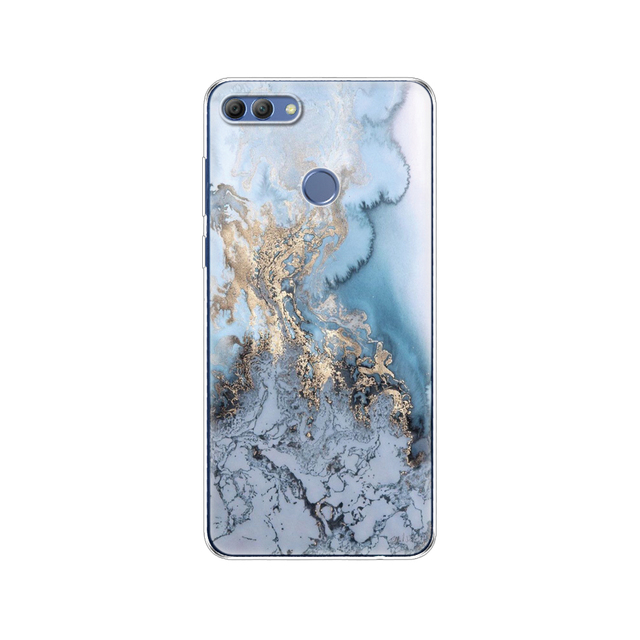 Huawei P Smart 2018  phone case protective 7S soft tpu silicone back cover 360 full protection printed transparent coating