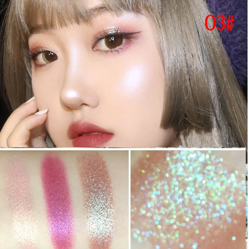 Double Layer Eyeshadow Palette Foldable Marble Effect Pearly Lustre Eye Shadow Case FM88