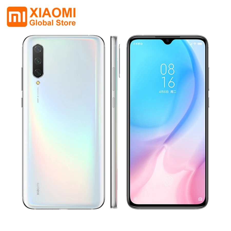 Дешево Глобальная версия Xiaomi Mi A3, 4 ГБ, 64 ГБ, 4030 мАч, 48 МП, Восьмиядерный процессор Snapdragon 665, тройная камера, датчик отпечатков пальцев, мобильный телеф...