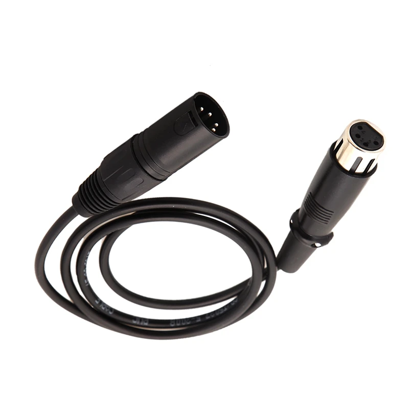 4 pin XLR Male to XLR FEMALE Power Cable Cord 1M for DSLR Camera Photography