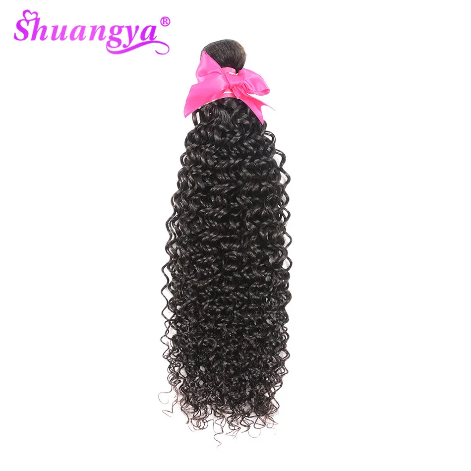 

Shuangya Hair Brazilian Kinky Curly Bundles 100% Human Hair Bundles 10-28 Inch Hair Weave Remy Hair Extension Natural Color