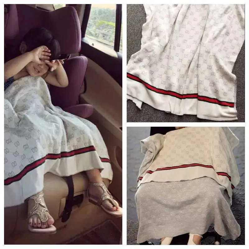 

INS Baby Blanket Summer Baby Airable Cover Infant Child Thickening Blanket Air Conditioner Blanket Thin