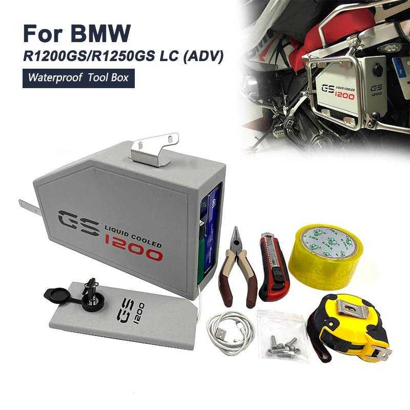 New Arrival! Tool Box For BMW R1250GS R1200GS LC ADV Adventure 2013-2020 Decorative Aluminum 5 Liters ToolBox Left Side Bracket