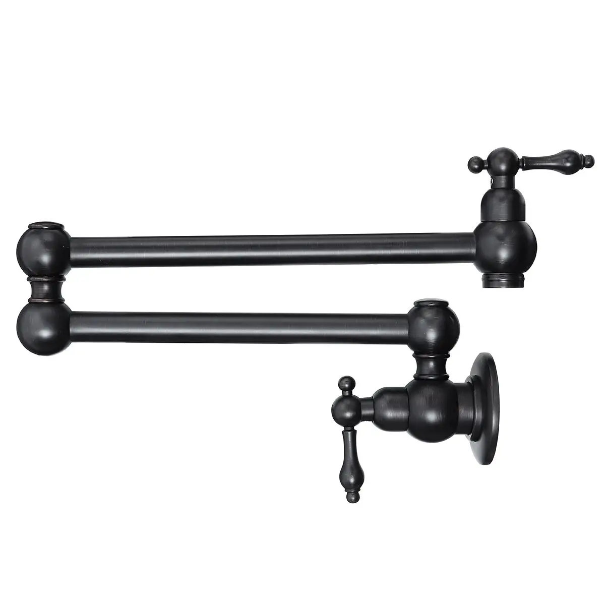 

360 Degree Rotate Wall Mount Brass Folding Single Kitchen Faucet Sink Pot Filler Faucet Swing Spout Cold Bathroom Water Taps