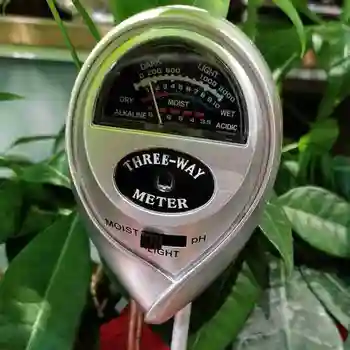 

Three In One Soil Detector Soil Moisture Photometer pH Value Measure Plants Growth Moisture Sunlight Acidity Garden Tools