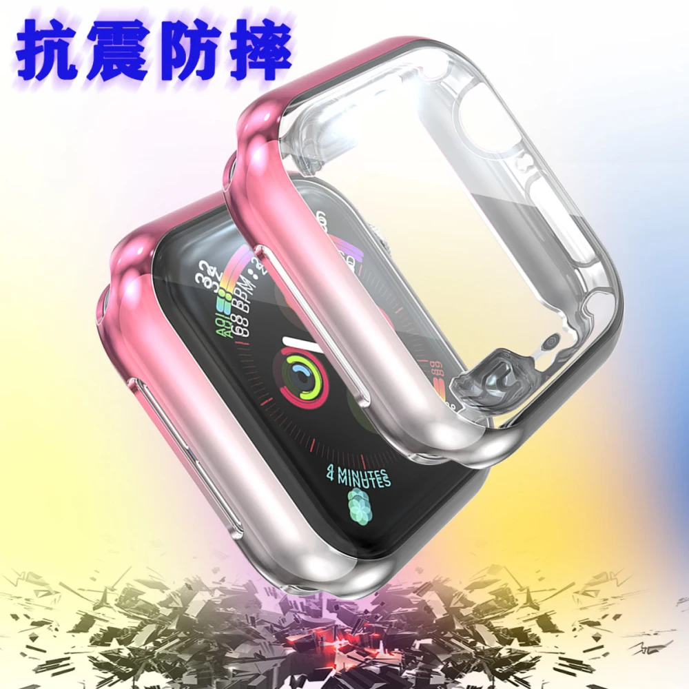 Защитный чехол для Apple Watch 5, 4, 40 мм, 44 мм, 360 прозрачный цветной чехол из ТПУ для Iwatch 3, 2, 38 мм, 42 мм