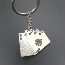 Горячая креативные металлические брелки Покер yao chi quan lian кулон настраиваемый логотип деятельности компании