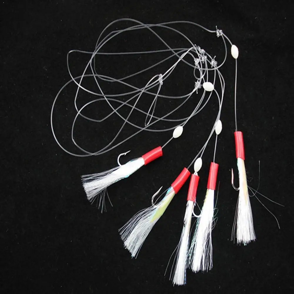 

2 Packs Rigs Saltwater Artificial Fishing Lures Luminous Mackerel Lures String Tackle Bait Hook Supplies Sea Pesca Tool Fea S5O0