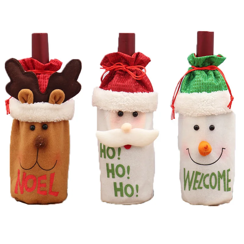 

New Year 2020 Christmas Decorations for Home Christmas New High-end Dolls Old Man Snowman Elk Wine Bag Decoracion Navidad F