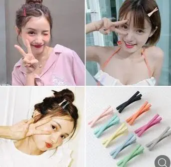 

Scrub color cross bangs clip word clip