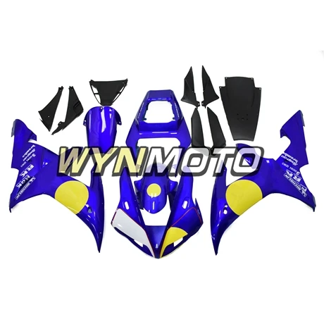 Полный комплект обтекателей для Yamaha YZF1000 R1 2002 2003 YZF R1 02 03 ABS пластик впрыска кузова мотоцикла глянцевый синий Желтый корпус