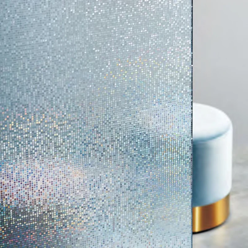 Mosaic electrostatic frosted glass film anti-exhaust partition bathroom bedroom sliding door window privacy electrostatic film