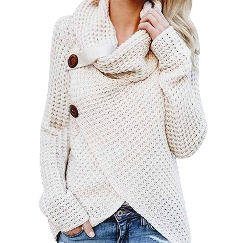 

Women's Long-Sleeved Irregular Cardigan, Button Sweater, Female Fashion, Hot Pull, Winter Clothes, W599,