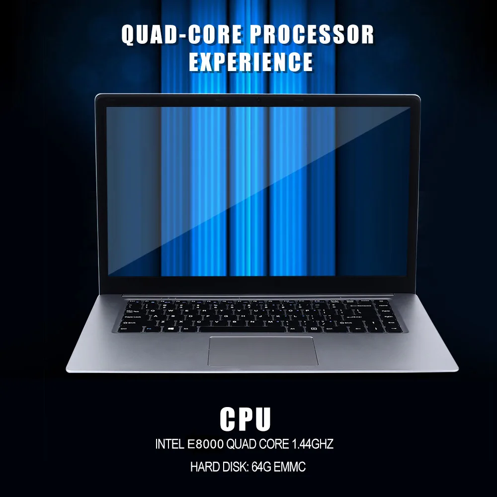 Newest 14" Ultra-thin Laptop Intel E8000 Quad Core 4G+64G SSD M.2 Computer WiFi Bluetooth HDMI Movie/Sport/Gamin Notebook