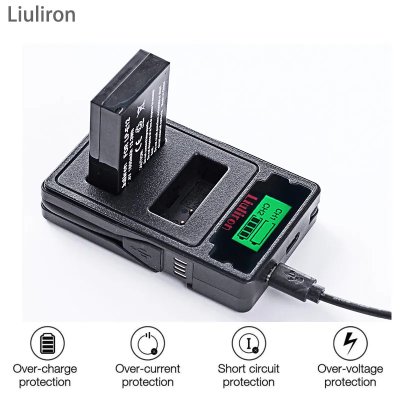 Литий ионный аккумулятор LP E12 LPE12 4 шт. 1800 мАч ЖК дисплей USB двойное зарядное