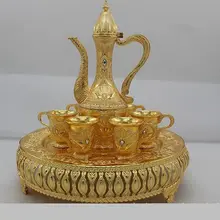 Модные 8 шт./компл. Золотой/Серебряный декоративный набор для виски Графин для вина винные аксессуары подарочный набор для украшения дома JJ107