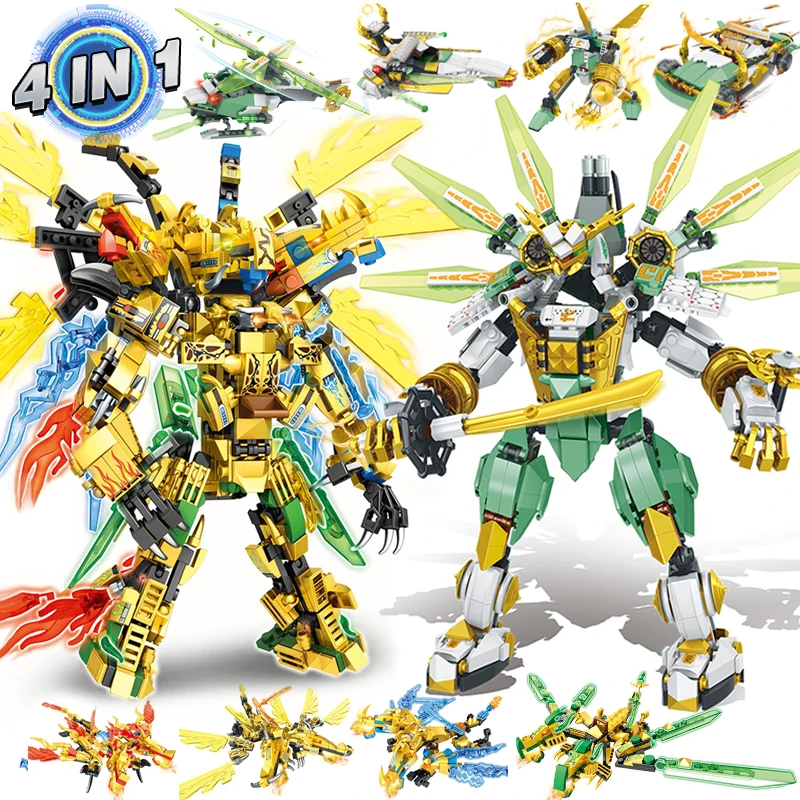 Новый конструктор Ninjagoed Lloyd's Titan Mecha Spinjitzu набор строительных блоков модель