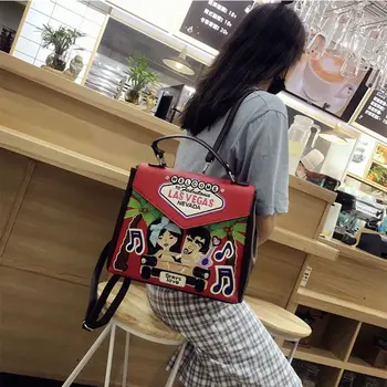 

Women PU Leather Handbag Shoulder Bag Purse Lady Backpack Tote Embroidery Messenger Satchel Top Handle Bags 517D