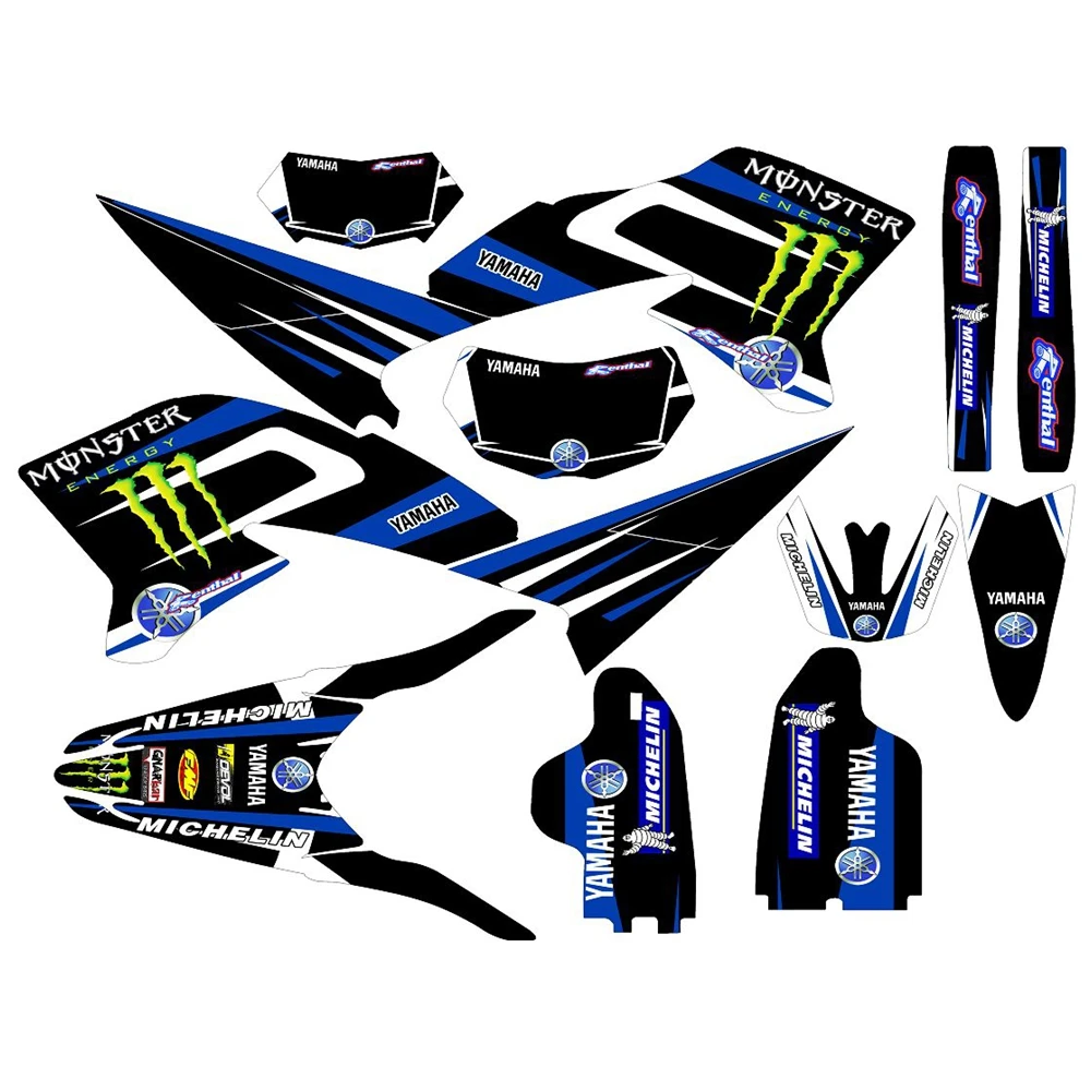 

New Ghost Claw Full Graphics Decals Stickers Custom Number Name 3M Bright Stickers Waterproof For YAMAHA WR250R 2008