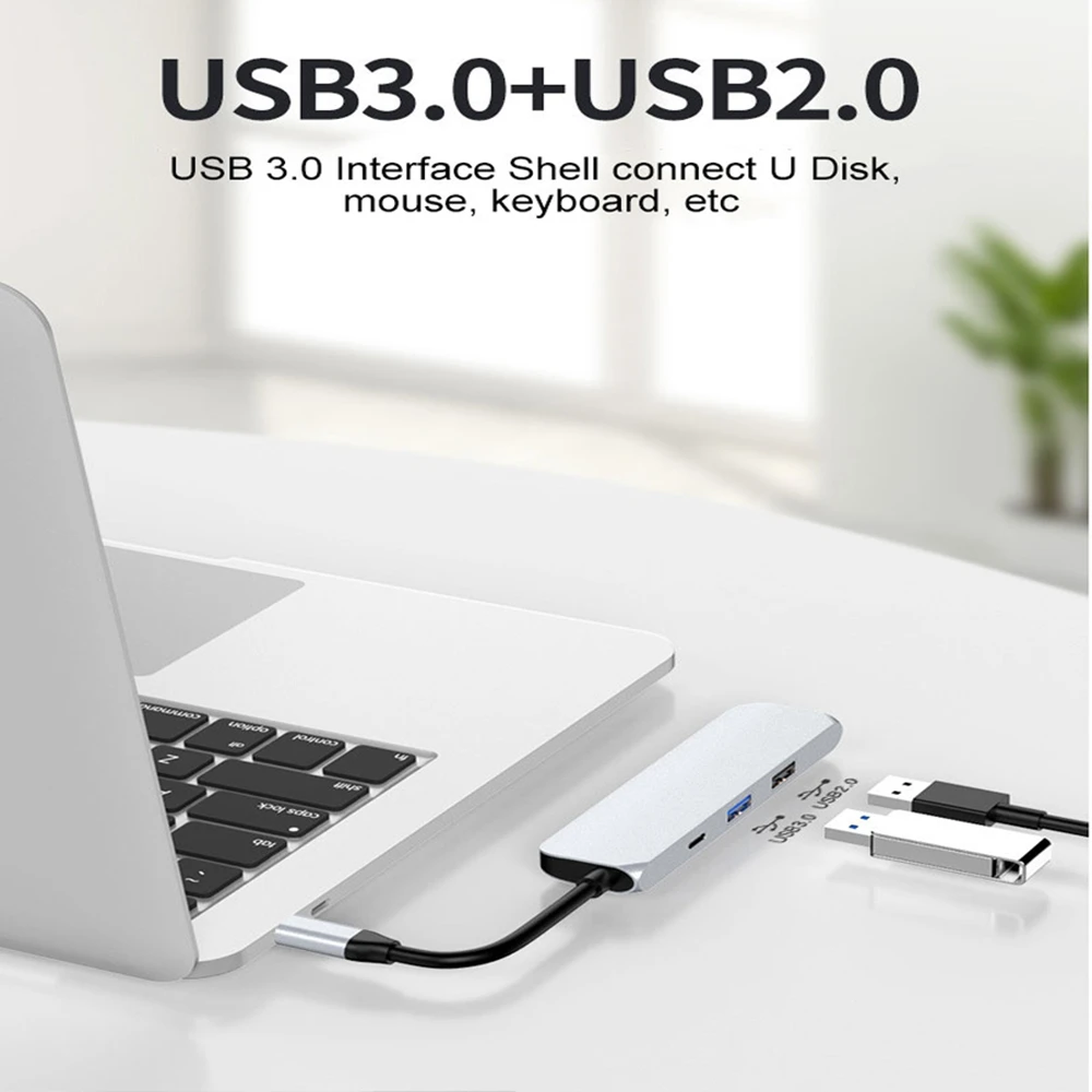 Asunflower USB C концентратор тип C к USB 3,0 2,0 4 порта USB 3,1 Тип C разветвитель для MacBook Pro док-станция ключ высокоскоростной usb-хаб несколько